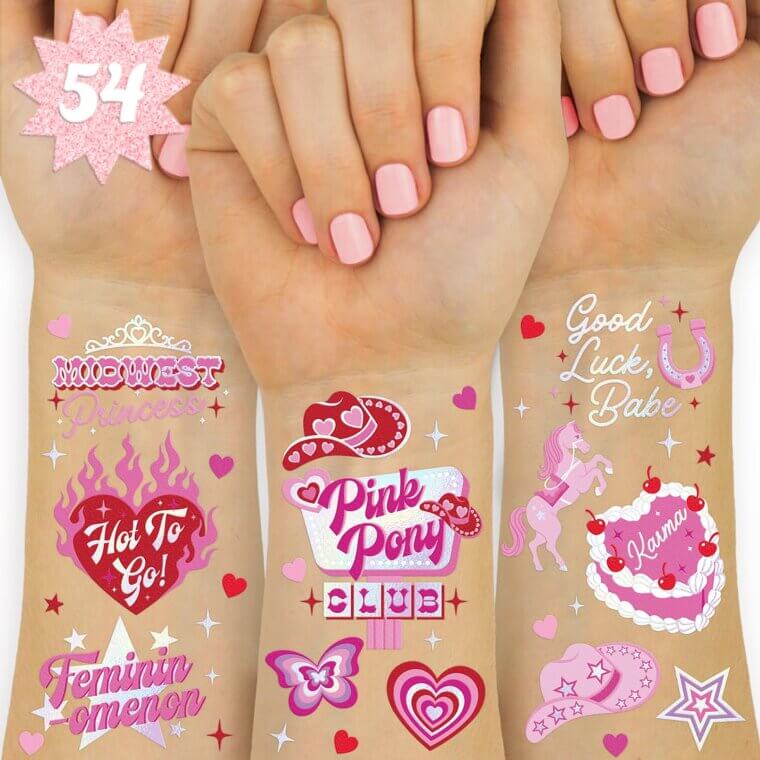Pink Pony Tattoos - Perfect for Parties and Fun!