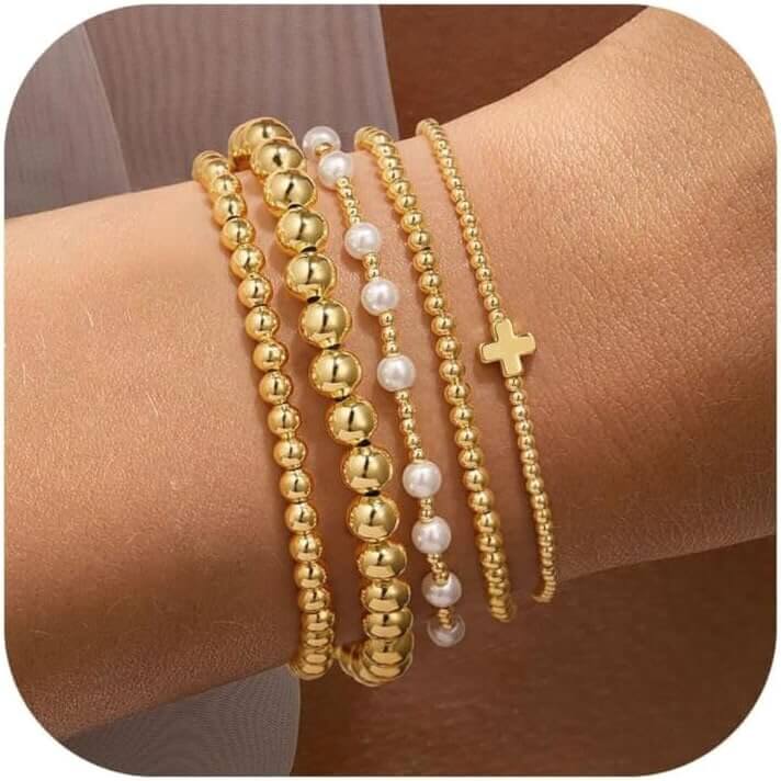 Yoosteel Gold Bracelets - Elegant Stackable Jewelry Set - Don’t Miss the 29% Discount!