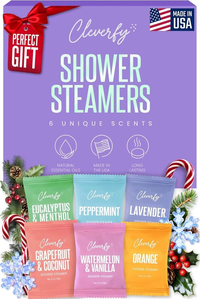 Cleverfy Shower Steamers - Aromatherapy Stocking Stuffers for Teens & Women - Now 41% Off!