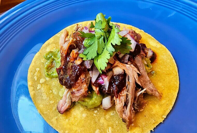 Duck Carnitas Tacos With Salsa Macha