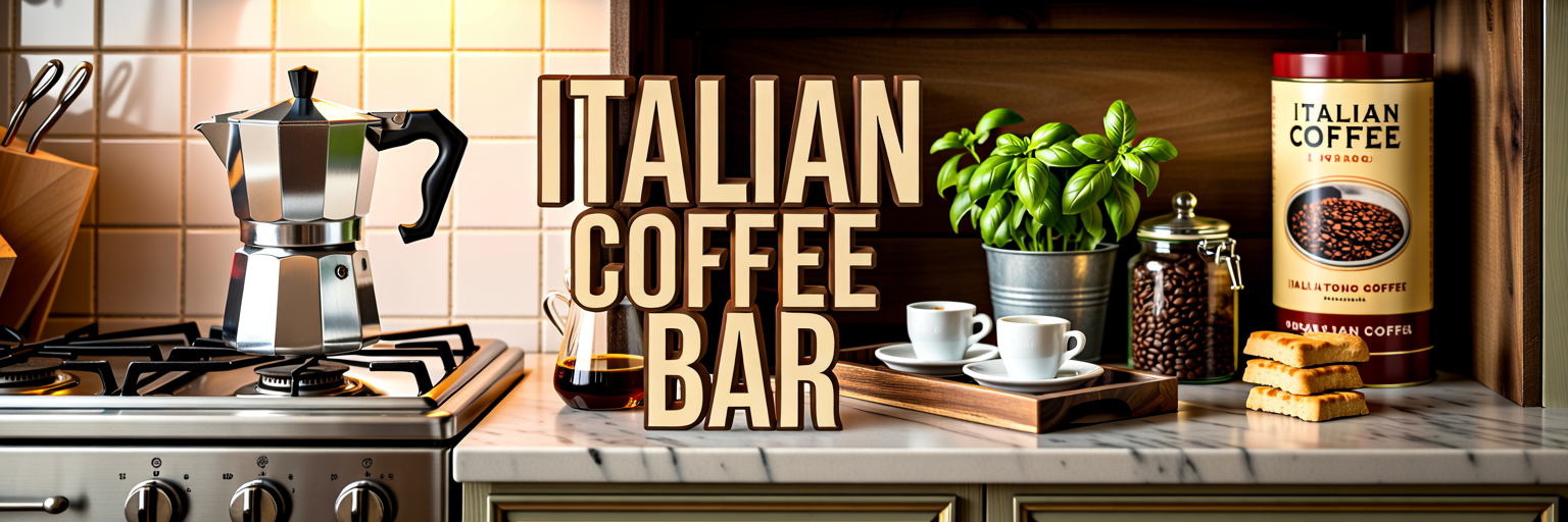 Italian Coffee Bar Setup With a Moka Pot for Real Espresso at Home