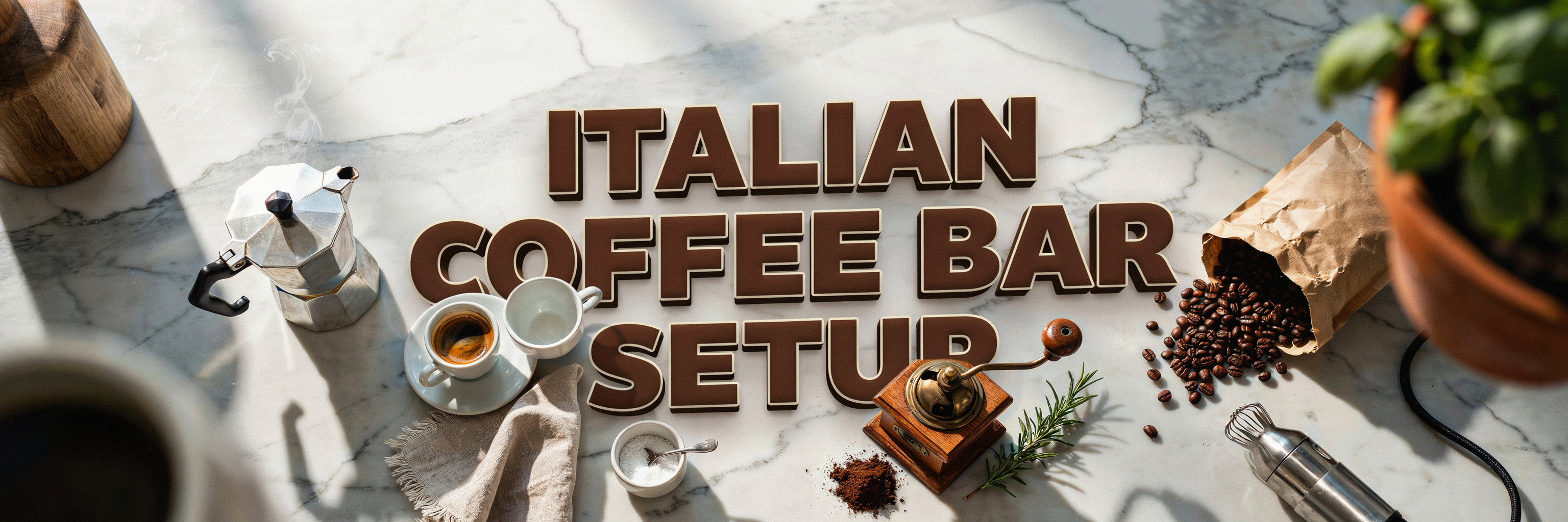Italian Coffee Bar Setup With a Moka Pot for Real Espresso at Home
