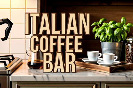 Italian Coffee Bar Setup With a Moka Pot for Real Espresso at Home