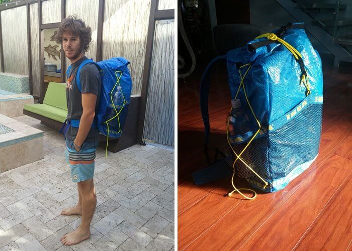 Trasformate Le Vecchie Borse Dell'IKEA In Uno Zaino Ecologico
