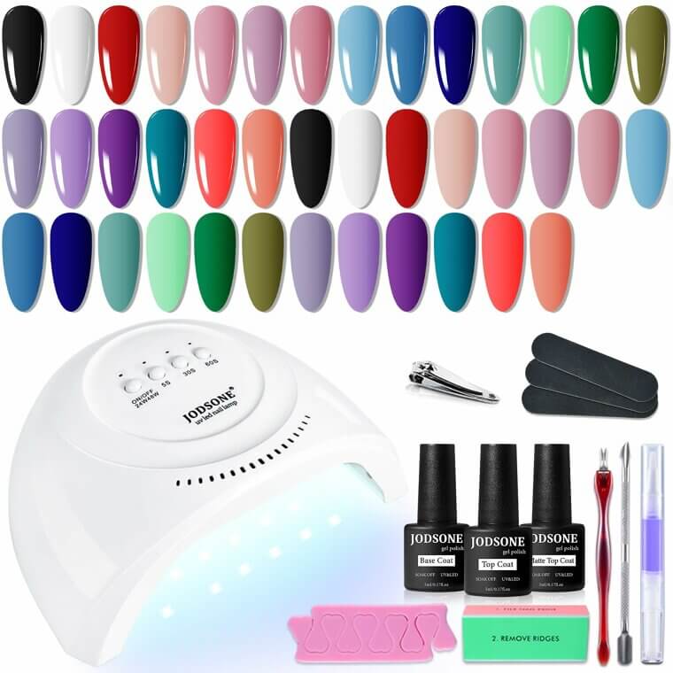 JODSONE Gel Nail Kit - 20 Colors, UV Light, Manicure Tools