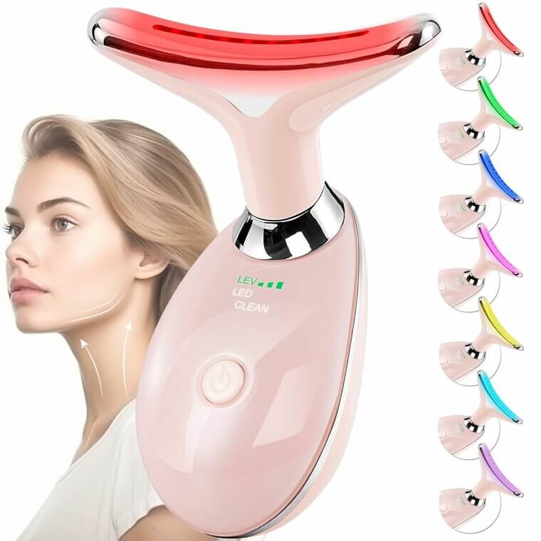 Face & Neck Massager with Red Light Therapy - Your Skincare Essential! 