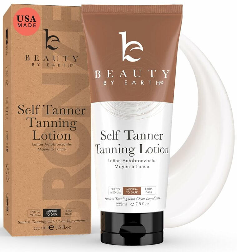 Beauty by Earth Tanner - Natural Glow, Streak-Free Tan - Don’t Miss the 28% Discount!