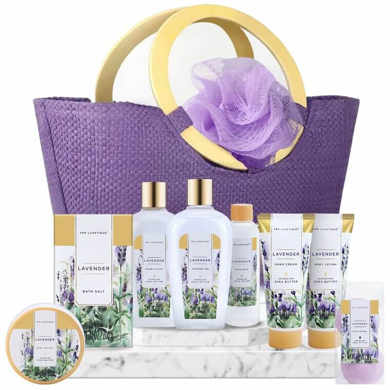 Spa Luxetique Gift Basket: Luxurious Lavender Spa Set for Women - 6% Off!