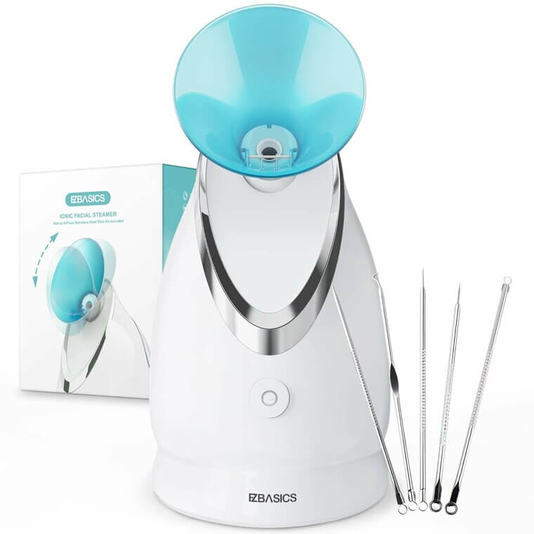 EZBASICS Facial Steamer - Home Spa Essential for Glowing Skin - Don’t Miss the 22% Discount!