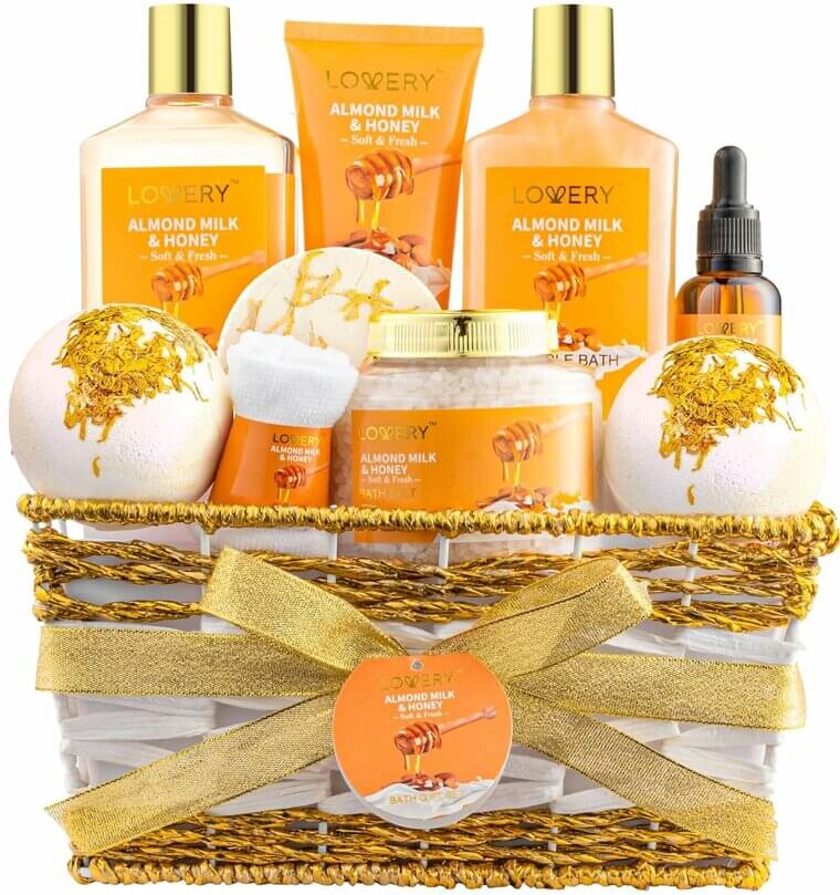 Women's Spa Gift Set - Relaxing Almond Milk & Honey Delight - 25% Off!