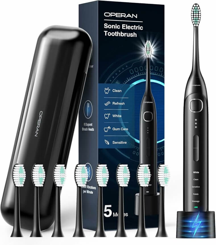 Operan Sonic Toothbrush with 5 Modes & Timer - - Now 17% Off!