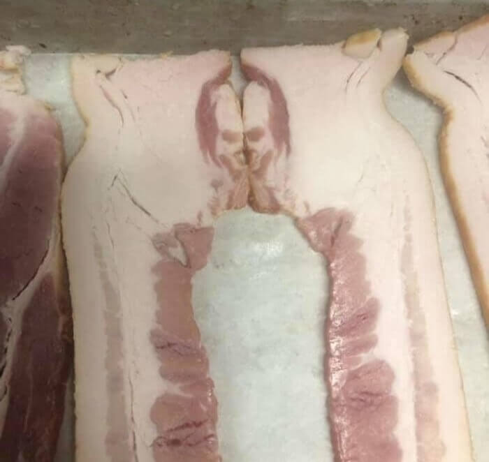 The Bacon Looks Like An Evil Clown
