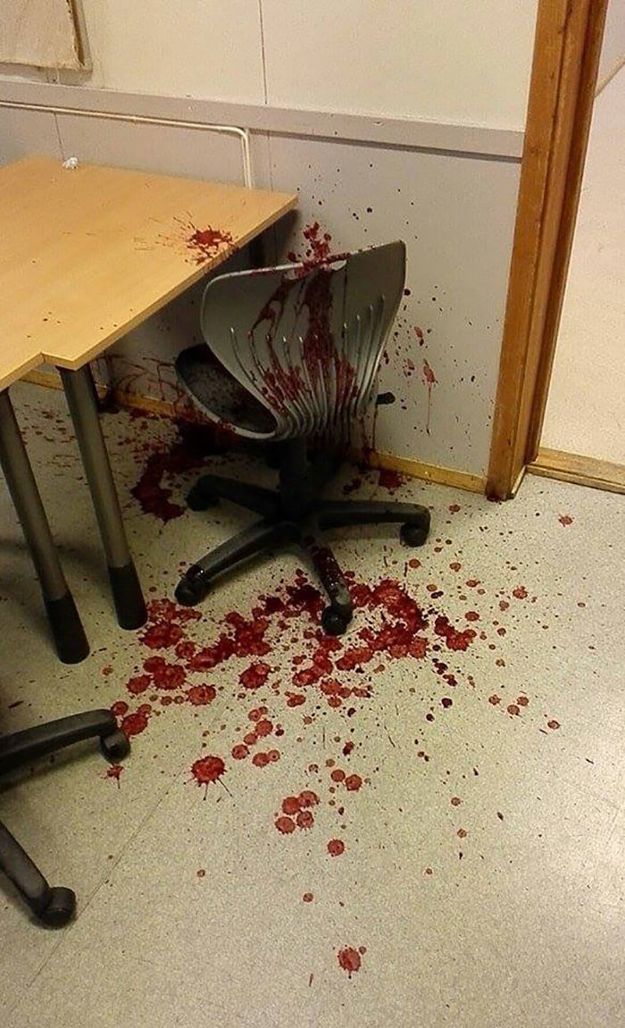 Crime Scene Or Smoothie Explosion?