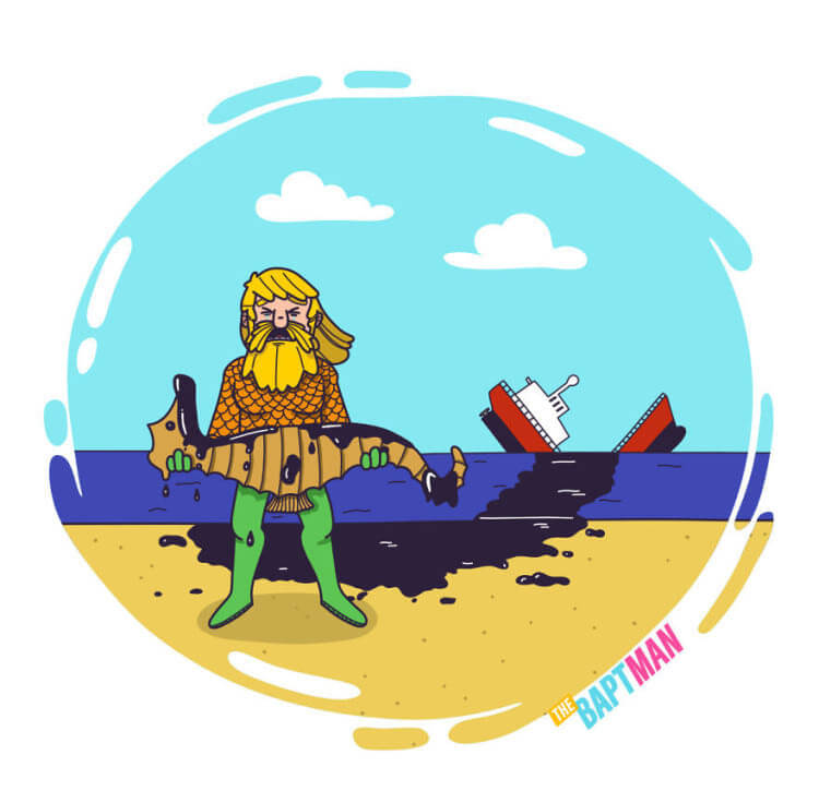 Aquaman In The Oil Spill
