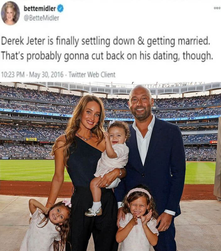 Bette Midler Takes a Swipe at Derek Jeter's Dating History