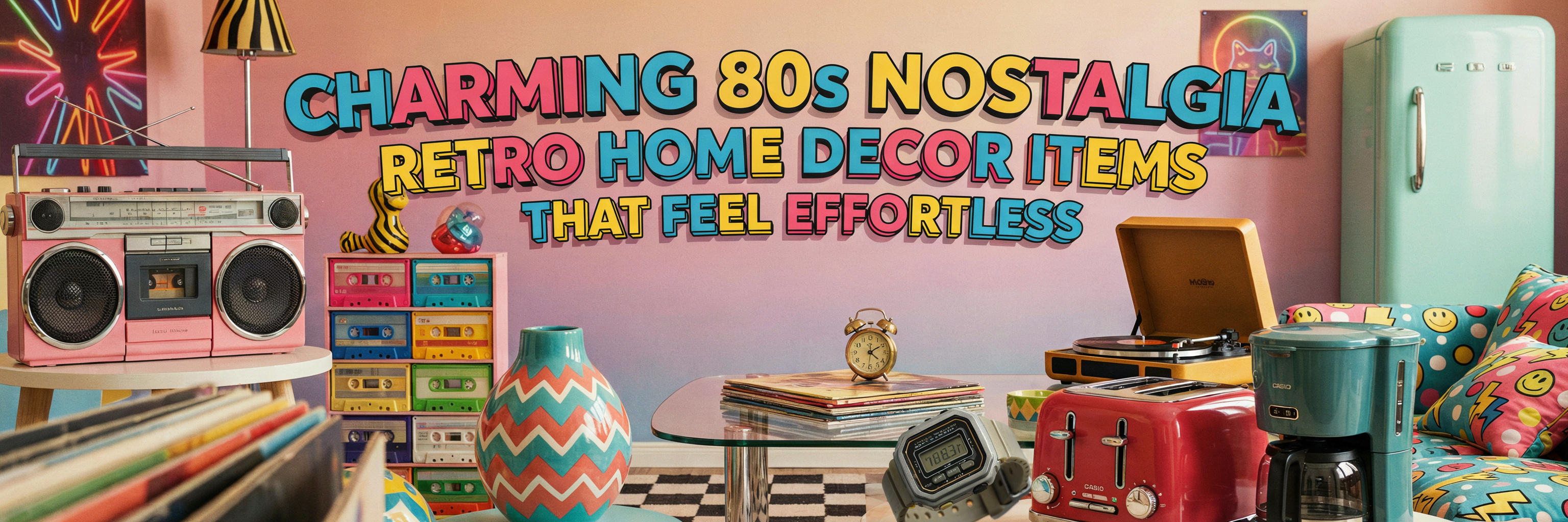 80s Nostalgia Retro Home Decor Items to Make Your Space Feel Fun