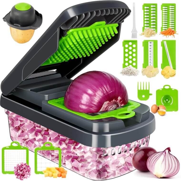 Vegetable Chopper - 12-in-1 Kitchen Essential - Enjoy 20% Off!