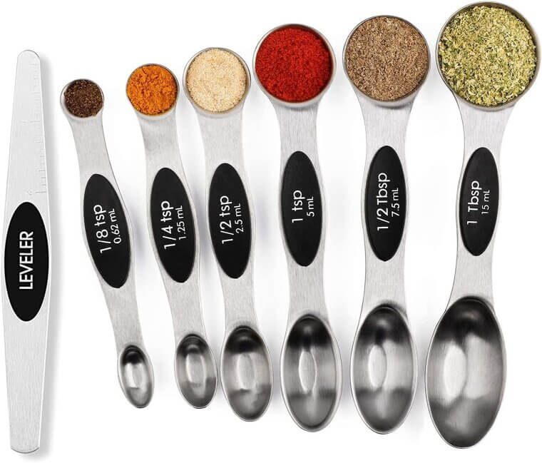 Magnetic Measuring Spoons - Stackable, Space-Saving Kitchen Essential - Enjoy 31% Off!