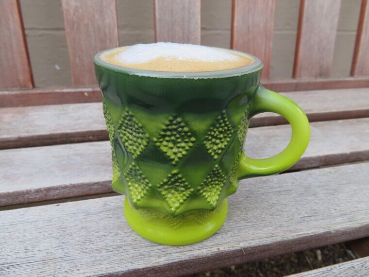 The "Kimberly" Fire-King Mugs in Diamond Patterns