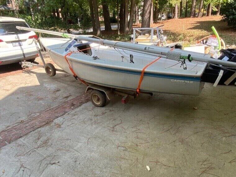 1985 Catalina Capri 14.2 Sailboat and Trailer - $1,200