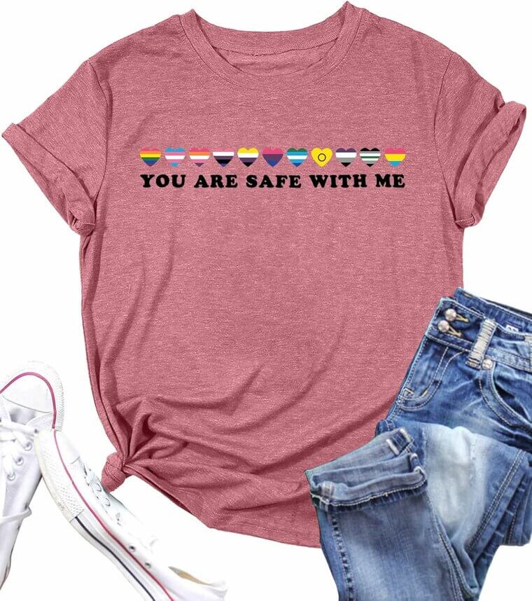 Pride Heart Graphic Tee - Celebrate Love and Equality 
