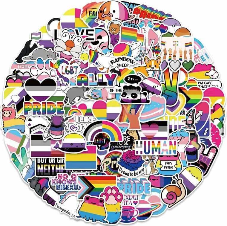 LGBTQ Pride Stickers - Celebrate Love with 100 Colorful Decals 