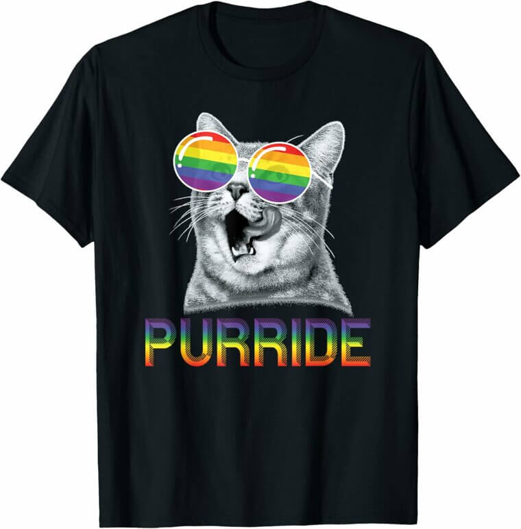 Cat Pride Rainbow Tee - Celebrate with Style! 
