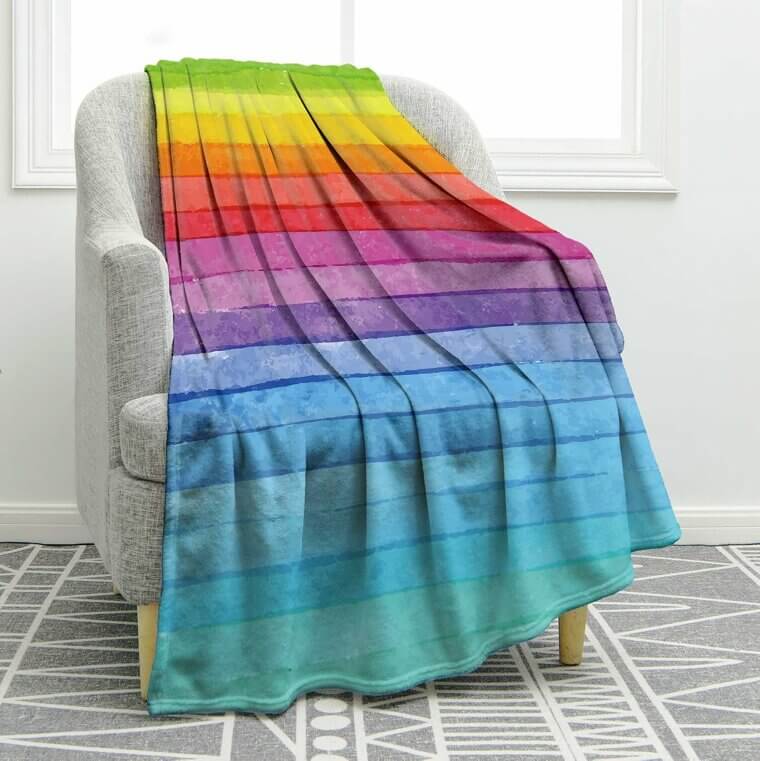 Jekeno Rainbow Blanket - Vibrant Pride Throw for All Occasions 