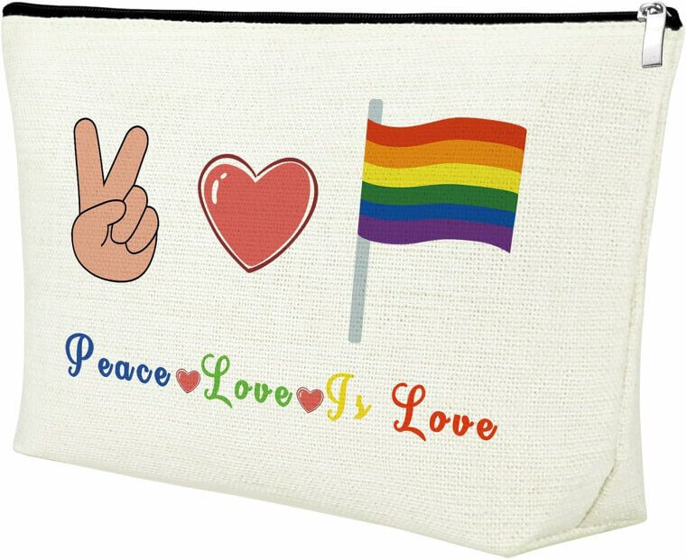 Lesbian Rainbow Makeup Bag - Perfect LGBT Gift for Her 