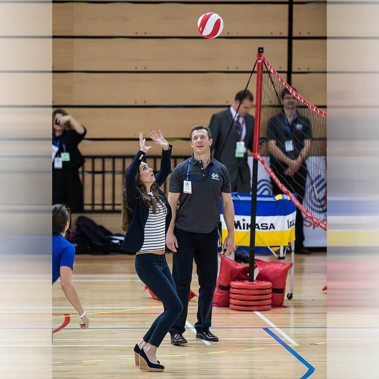 The Duchess of Cambridge Shows Off Her Volleyball Skills at SportsAid Charity Event