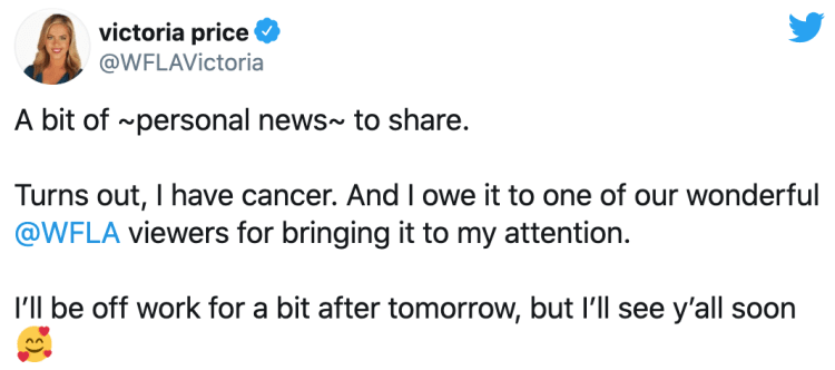 Sharing The News With Her Supportive Viewers