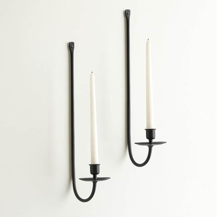 Metal Candle Sconce Set - Perfect for Modern Decor 