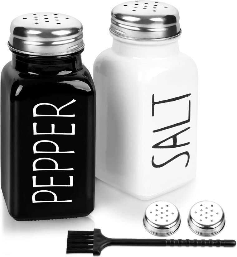 Farmhouse Salt & Pepper Shakers - Modern Design, Easy Refill - 32% Off!