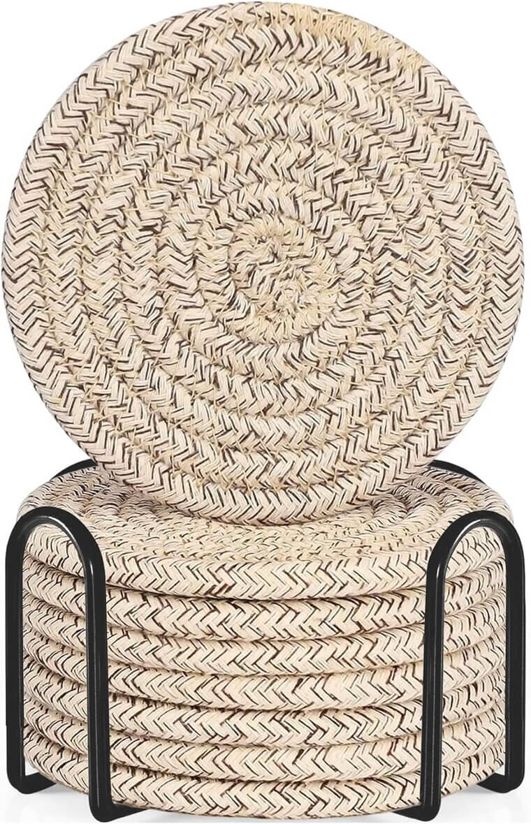 ABenkle Absorbent Coaster Set - Perfect for Home & Bar 