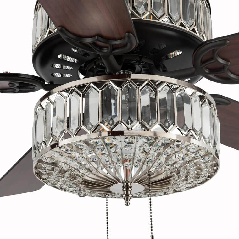 Glam Crystal Ceiling Fan - Elegant Lighting for Any Room 