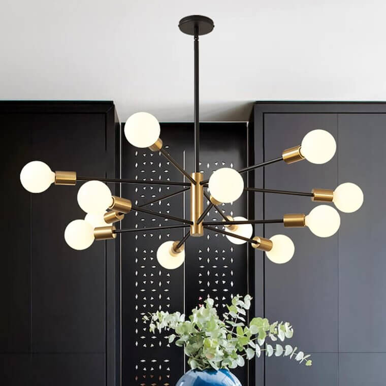 Gold Black Chandelier - Stylish Lighting for Your Home - Now 52% Off!