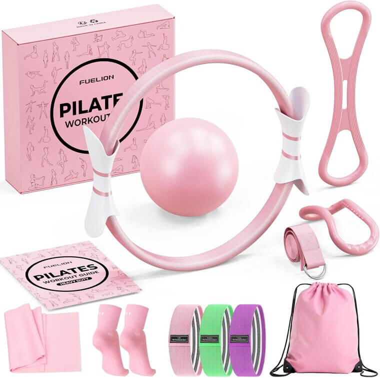 Fuelion Pilates Set: Home Workout Kit for Strength & Flexibility - Now 18% Off!