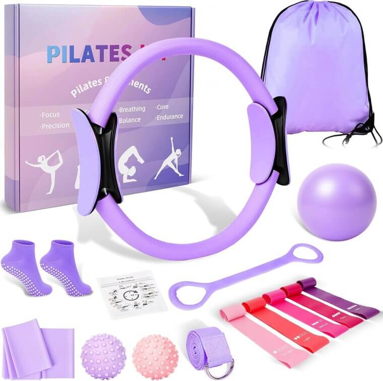 Home Pilates Kit - Perfect for Beginners & Pros, 14-Piece Set - 17% Off!