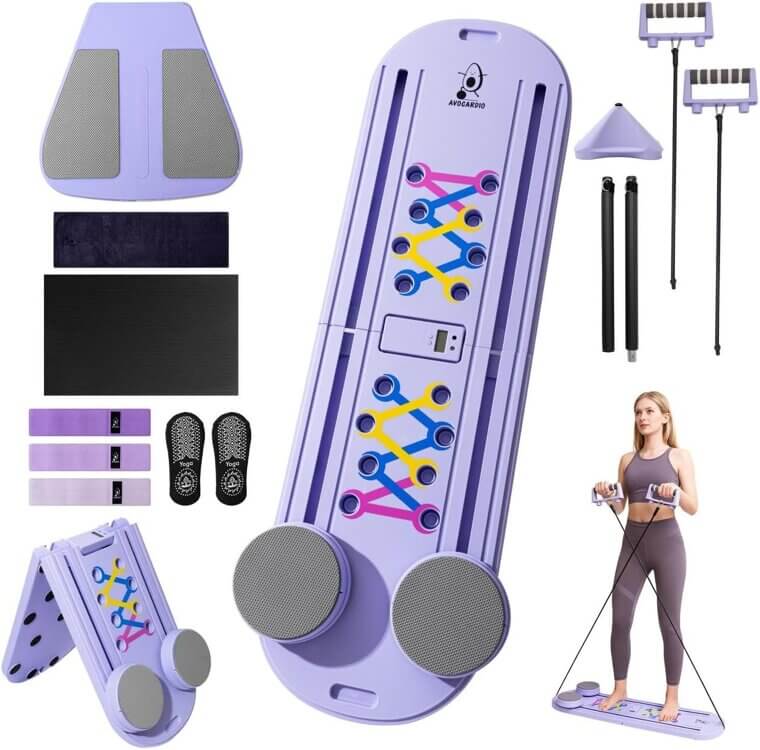 AVOCARDIO Pilates Board - Multifunctional Home Gym Set 