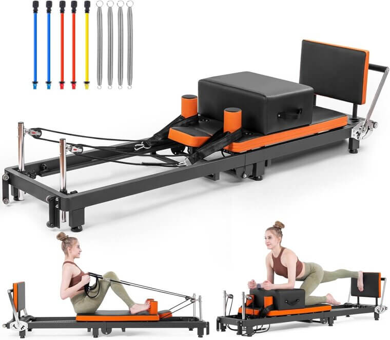 Pilates Reformer - Foldable, Versatile, Home Gym Essential - Enjoy 28% Off!