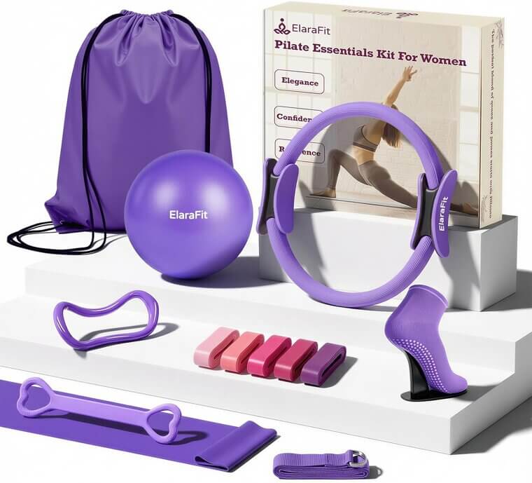 ElaraFit Pilates Set - Perfect Home Workout Solution for Busy Women - Now 32% Off!