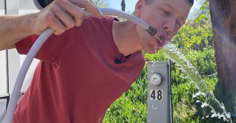 Drinking Water Straight From the Garden Hose