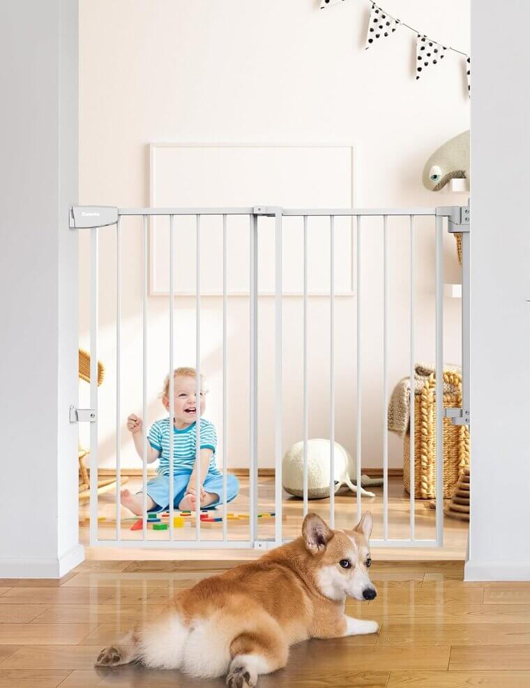 Babelio Baby/Dog Gate - Safe and Convenient Passage - Enjoy 10% Off!