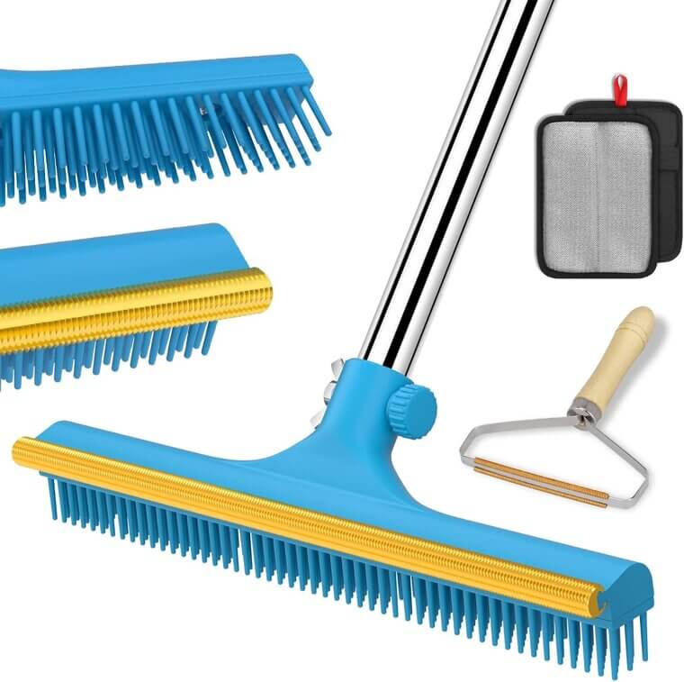 Carpet Rake Set for Easy Pet Hair Removal - Adjustable & Efficient - Now 42% Off!