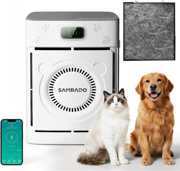 Pet Air Purifier for Large Rooms with Smart Control - 10% Off!