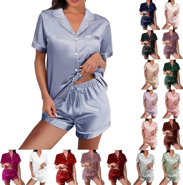 Silk Satin Pajamas for Luxurious Comfort - Perfect Loungewear!