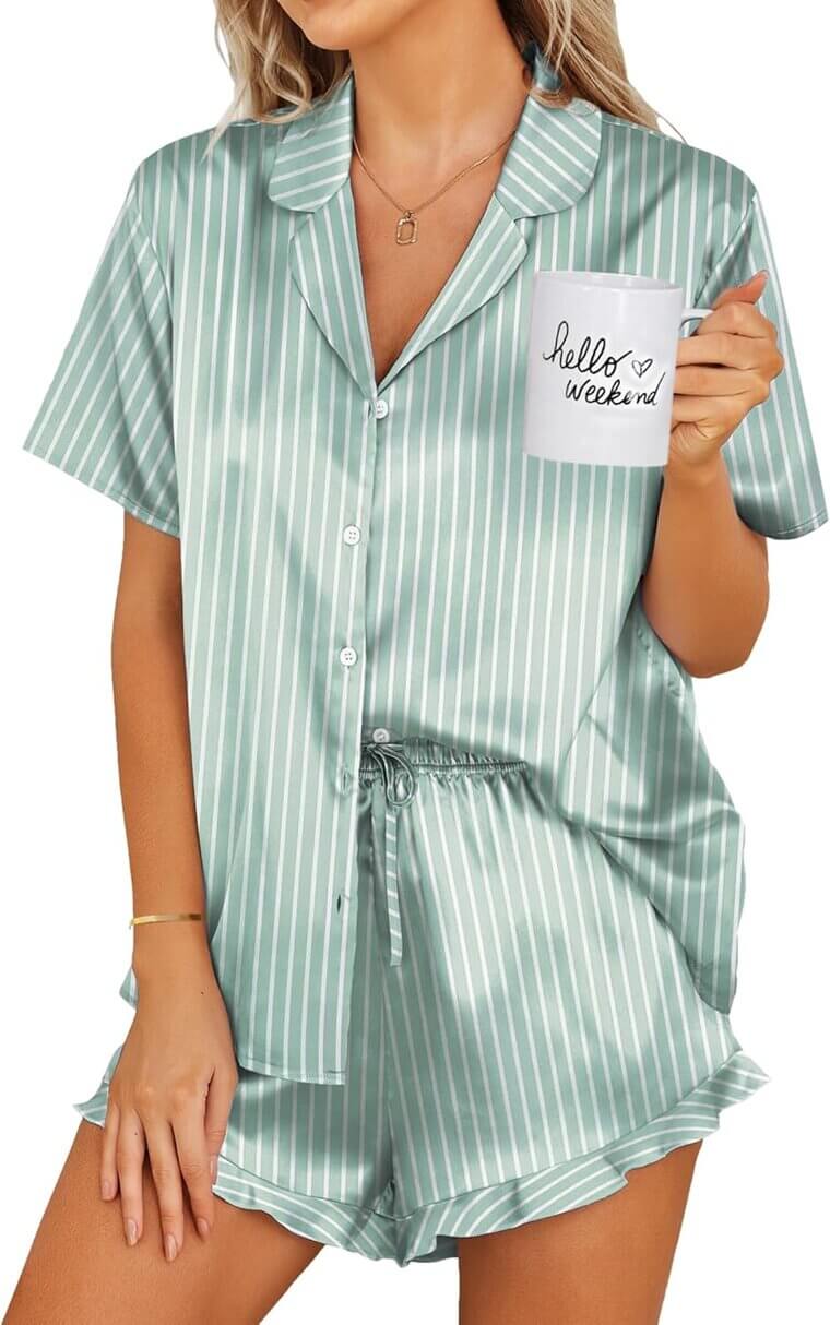 Ekouaer Satin Pajama Set - Chic Comfort for Every Occasion! - Now 21% Off!