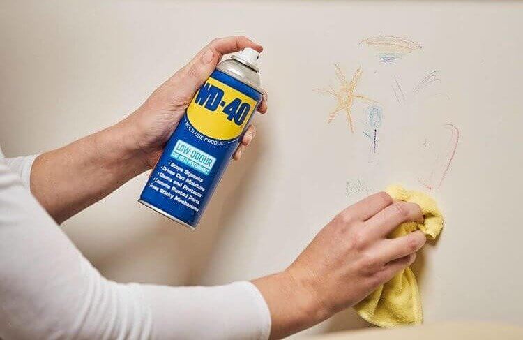 Use WD-40 To Remove Scribbles From Walls