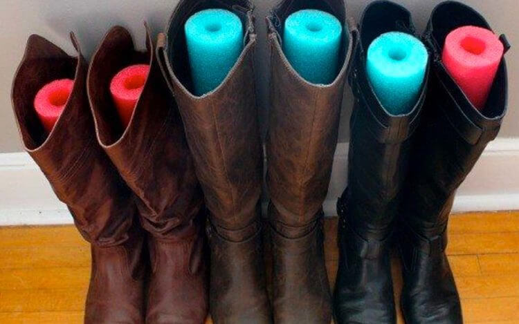 Keep Pool Noodles In Your Boots