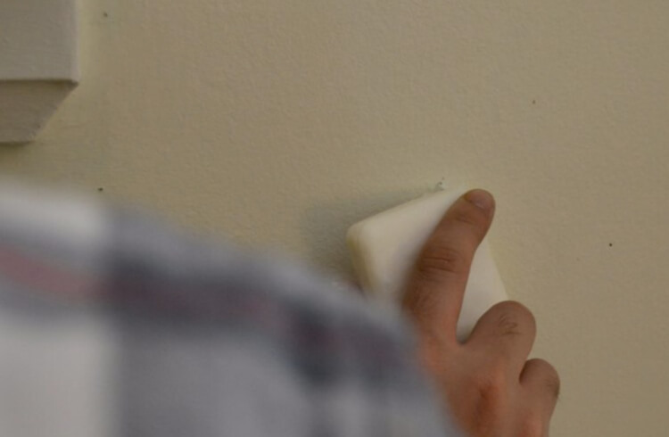 Use A Bar Of Soap To Fill Nail Holes